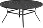 VICLLAX Round Patio Table with Adjustable Umbrella Hole for 8, All Weather Metal Outdoor Dining Table for Lawn Garden, 59.8" Outdoor Coffee Table, Black Tabletop