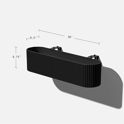 Veradek Demi Series Railing Planter - Hanging Planter Box for Windowsill/Balcony | Plastic-Stone Composite w/Railing Bracket | Modern Décor for Flowers