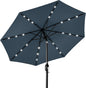 Best Choice Products 10ft Solar Polyester LED Lighted Patio Umbrella w/Tilt Adjustment and UV-Resistant Fabric