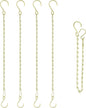 RIFNY 20 Inch Gold Chain for Hanging Plants, Small Plant Chains for Hanging Baskets Kits with Hooks for Bird Feeders Planters Billboards Lanterns Wind Chimes Ornaments Outdoor Indoor Use (5 PCS)