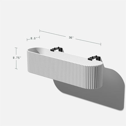 Veradek Demi Series Railing Planter - Hanging Planter Box for Windowsill/Balcony | Plastic-Stone Composite w/Railing Bracket | Modern Décor for Flowers