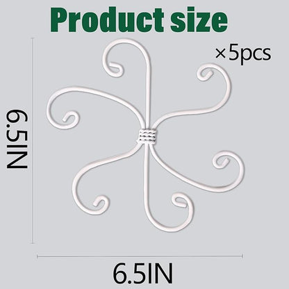 6.5 * 6.5in Monstera Plant Support Hook 5PCS - Durable Stabilizer & Leaf Holder for Indoor Plants, Flexible Installation & Soft Grip Design - Perfect for Fishbone Cactus and Other Houseplants
