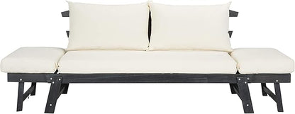 Safavieh PAT6745A Outdoor Collection Tandra Grey Modern Contemporary Daybed Day Bed