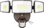 Onforu 75W LED Flood Light Motion Sensor Outdoor, 7000lm Dusk to Dawn Flood Light, Security Light with Three Head, IP65 Waterproof Exterior Floodlight, 6500k Wall Light for Entryway Stairs Yard Garage