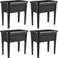 4 Pcs Plastic Raised Garden Beds with Legs，16 Gallon Outdoor Elevated Garden Planter Box，Perfect for Flowers, Vegetables, and Herbs