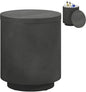 HOMCOM 2.6 Gal Outdoor Cooler Side Table, 3-in-1 Cool Coffee Table with Storage, Removable Ice Bucket and Lid, Concrete Small Patio Table for Party, Poolside, Deck, Charcoal Gray