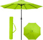 Backyard Expressions 9 ft. Patio Umbrella, Market Table Umbrella w/Tilt and Crank, 8 Ribs