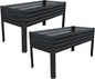 Galvanized Raised Garden Bed with Legs,2PCS 48×24×30in Elevated Planter Box for Backyard,Garden, Patio, Balcony, 350lb Capacity,Planters for Outdoor Plants,Black