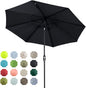 Tempera Patio Market Outdoor Table Umbrella with Auto Tilt and Crank, Large Sun Umbrella with Sturdy Pole & Fade Resistant Canopy, Easy to Set