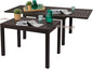 Kozyard Villa Expandable Patio Dining Table - Adjustable, Aluminum Outdoor Furniture for 4-6 Person, Perfect for Backyard, Porch, Deck, Garden - Brown, 43"- 86"
