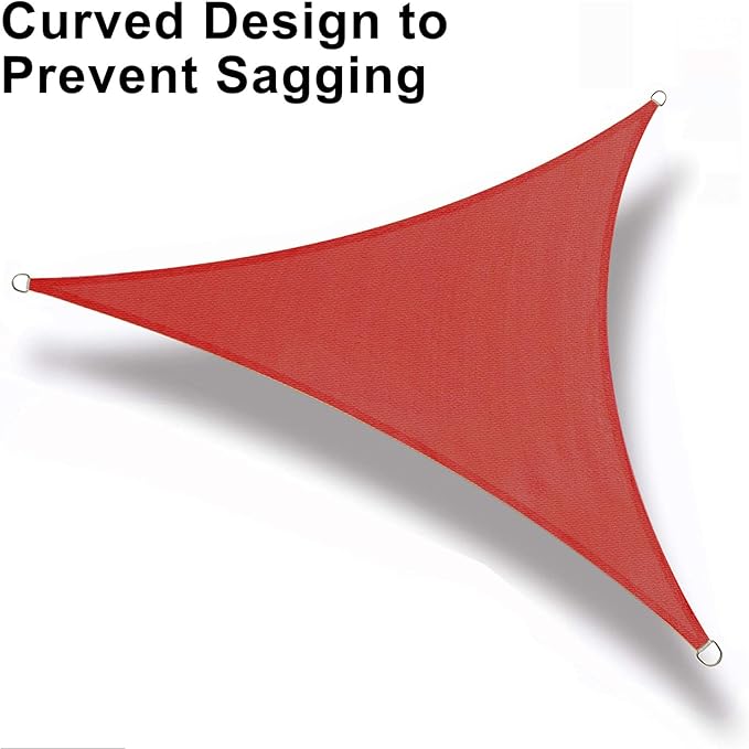 LOVE STORY Custom Size 10'x18'x20.6' Terra Red Sun Shade Sail Right Triangle Sunshade Fabric Awning Canopy for Patio Backyard Carport Pergola (Customized)