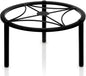 TOSKING Heavy Duty Metal Plant Stand - 9.1-inch Round Tray with Geometric Pattern, Adjustable Leveling Feet & Rust-Resistant Finish for Indoor/Outdoor Use
