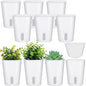 10 Pcs 3 Inch Self Watering Pots Self Watering Planters for Indoor Planters Plastic Garden Flower Pots with Level Indicator Vents for Herbs