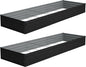 Vengarus 2 Pack 12x4x1FT Galvanized Raised Garden Bed Kit, Outdoor Metal Planter Box for Vegetables, Rectangular Steel Container, Easy Assembly (Black)