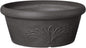 Arcadia Garden Products PSW TA20DC Plastic/Stone/Wood Composite Bulb Pan – No Drainage Hole (Drillable), 8"x3", Dark Charcoal