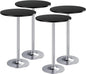 Furmax Bistro Pub Table Round Bar Height Cocktail Table for Home Bar, Small Round Bar Tables for Party, Dining Room, Living Room and Wedding, Metal Base MDF Top Obsidian, 40.6 Inch Height (4, Black-2)