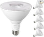 EDISHINE Flood Lights Outdoor, Dimmable PAR38 LED Outdoor Flood Light Bulbs, 120W Equivalent, IP65 Waterproof for Yard, Garage, Porch, 5000K Daylight White, 18W 1800LM, E26 Base, 6 Pack ETL Listed