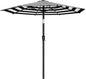 AreShark 9 FT Patio Umbrella for Outdoor, Outdoor Table Umbrella with Push Button Tilt and Crank, Outdoor Patio Umbrellas with 8 Sturdy Ribs for Market, Garden, Pool (Black & White Stripe)