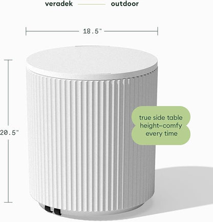 Veradek Outdoor Cooler Side Table - 2 in 1 - Designed for use as Outdoor Side Table, Patio Decor and Ice Chest