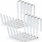 Layhit 10 Pcs Adjustable Planter Box Brackets Universal Heavy Duty Flower Box Brackets Window Iron Railing Planter Holder for Balcony Fence Pergola Patio Garden Windowsill, 6-12.5 Inch(White)