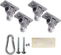 Heavy Duty White Metal Color Swing Hangers Screws Bolts Included Over 5000 lb Capacity Playground Porch Yoga Seat Trapeze Wooden Sets Indoor Outdoor (4 Pack)