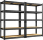 Set of 2 Storage Shelves 5 Tier Garage Shelving Heavy Duty Metal Shelving 2020LBS Adjustable Metal Shelf 59.8" H Pantry Shelf for Garage Pantry Closet Kitchen Basement 28"W x 12"D x 59.8"H,2 Pack