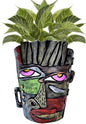 Abstract Face Planters Pots Head,Unique Head Planter for Indoor Plants,Funny Face Flower Pot,Colorful Plant Pots for Outdoor Garden Decor and Home Art Decoration(Retro)