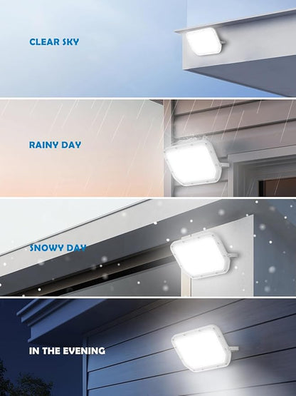 2 Pack Super Bright 6500k 10000lm LED Flood Lights Outdoor,100w Led Outside Lights for Yard Outdoor Waterproof Work Lighting Floodlight for Garage Yard Garden Stadium