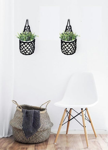 2PK Wall Planters for Indoor Plants, Macrame Plant Hanger | Plant Hanger, Hanging Planter (2PK, up to 6 inch Pot)