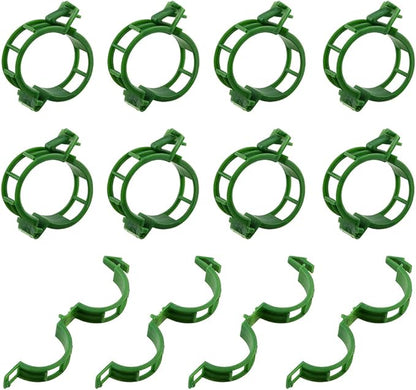KINGLAKE Plant Support Garden Clips, 200 Pcs Tomato Vine Trellis Clips for Vegetables to Grow Upright and Make Plants Healthier - Green