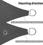 Rectangle Waterproof Sun Shade Sail Canopy UV Block for Outdoor, 8'x20'