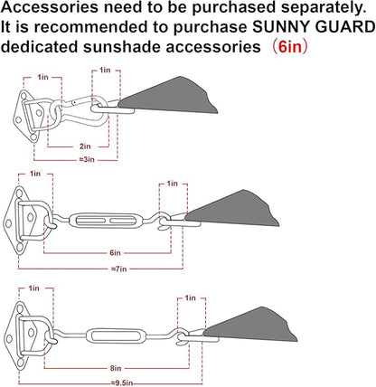 SUNNY GUARD Custom Size 19'x19'x19' Terra Red Sun Shade Sail Triangle UV Block Shade for Backyard Yard Patio Deck Garden(Customized)