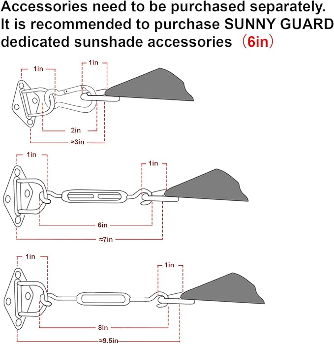 SUNNY GUARD Custom Size 11'x14'x14' Triangle Turquoise Blue UV Block Sunshade for Backyard Yard Deck Patio Garden Outdoor Activities and Facility(Customized)