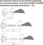 Custom Size Sun Shade Sail Rectangle UV Block Shade in Dark Grey, 7'x16'