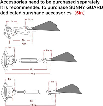 SUNNY GUARD Custom Size 20'x24'x24' Triangle Dark Grey UV Block Sunshade for Backyard Yard Deck Patio Garden Outdoor Activities and Facility(Customized)