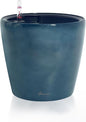 Dexceder 9x8 Inches Self Watering Planter Indoor Outdoor, Inner Pot Design, Thickened Table Flower Plant Pot with Water Level Indicator (Grayish Green Gradient)