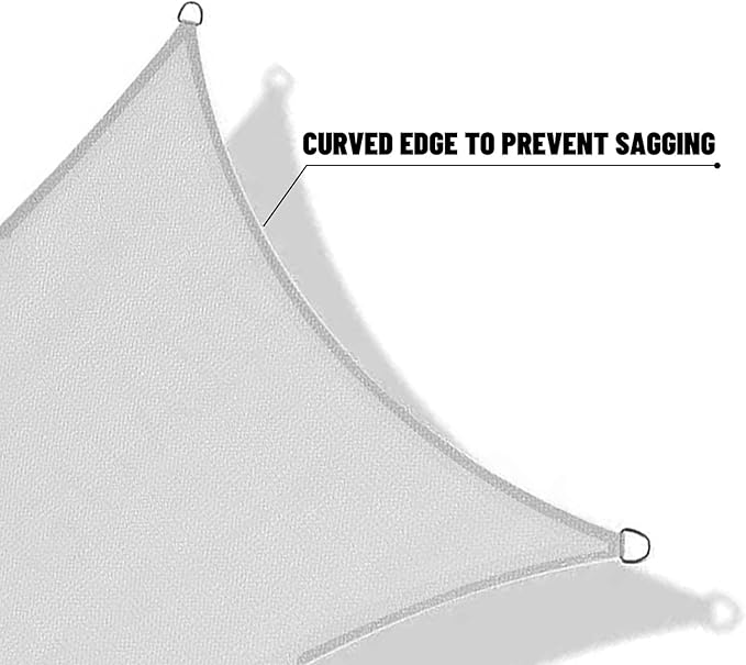 SUNNY GUARD Custom Size 5'x8' Silver Grey Sun Shade Sail Rectangle UV Block Shade for Backyard Yard Patio Deck Garden(Customized)