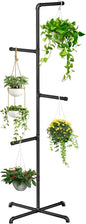 Hanging Plant Stand, Plant Hanger Indoor, Corner Hanging Plant Stand, Black Metal Holder for Bedroom, Living Room, Garden, Balcony (large)
