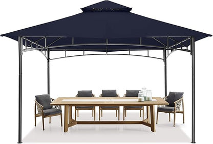 MASTERCANOPY Outdoor Garden Gazebo for Patios with Stable Steel Frame (11x11, Navy Blue)