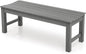Stoog Outdoor Bench, 2-Person Outdoor Poly Lumber Backless Bench, Weatherproof Garden Bench, Never Rot or Fade, Suit for Church, Backyard, Porch and Park, Grey