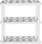 Oskar Heavy Duty Plastic Storage Shelves- for Garage, Kitchen, Bathroom Basement Kids Room, Stackable 3-Tier White, Organizer Rack for Books Shoes, Toys, Pantry, Cleaning and Closet Organization