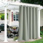RYB HOME Outdoor Curtains for Patio Waterproof Block Sunlight Thermal Insulated Privacy Assured Thick Outside Curtains for Porch, Gazebo, Pergola, W84" x L84", Sea Green, 1 Panel