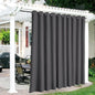RYB HOME Pergola Curtains Outdoor - Water Repellent Sunlight Block Shades for Patio Door Terrace Pavilion Corridor Screen Porch Lanai Deck, W 150 x L 84 inch, 1 Panel, Gray