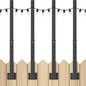 4 Pack String Light Poles,2.8 Ft Light Poles for Outside String Lights,Outdoor Lights Pole with Fork,Metal Poles Stand for Patio Deck Backyard