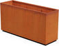 Plantercraft Large Rectangular Planters for Outdoor Plants 60x18x30 | Extra Large Corten Steel Planter Box for Patios & Gardens | Heavy Duty Metal Planter Rectangle, Fully Assembled
