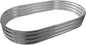 6X3X1 FT Oval Galvanized Metal Garden Raised Bed/Plant Box for Planting,36 Inches Diameter Iron Fire Pit Ring,Small Animal Fence-3 in 1 Modular Design in Black (Silver, 72X36X11.5 Inches)