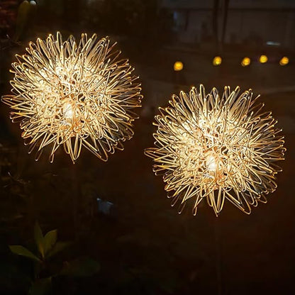 GUOCHENG Dandelion Solar Garden Lights Waterproof Outdoor LED Landscape Lights, Solar Flower Lights for Courtyard Pathway Flowerbed Patio Lawn Décor(2Pcs)