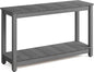 Stoog All-Weather Console Table, 2-Tier Patio Console Table Outdoor with Storage, Low Maintenance, and Never Fade or Rot, Grey