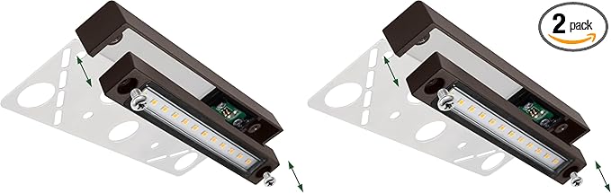 GKOLED 6.8 Inch LED Low Voltage Outdoor Hardscape Light, Light Module Replaceable, Retaining Paver Wall Step Lighting, 2700K 1.5W, IP65 for Wet Location, Die-cast Aluminum Housing (Pack of 2)