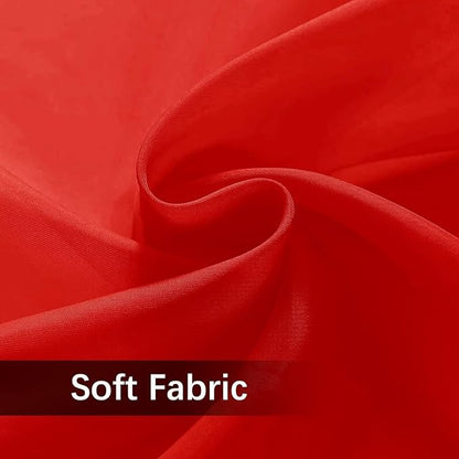 SpaceDresser Waterproof Outdoor Sheer Curtains for Patio - 2 Panels Rod Pocket Indoor Voile Sheer Curtain for Living Room,100W x 96L inch, Red